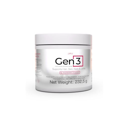 Gen3 Kollagen von JIFU mit fortschrittlicher Peptid-Matrix zur Unterstützung von Hautstraffheit, Gelenkgesundheit und Haarwachstum.