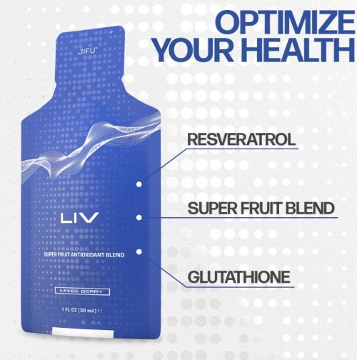 JIFU LIV – Antioxidantien-Mix mit Glutathion, Resveratrol und Superfrüchten zur Zellgesundheit und Immunstärkung