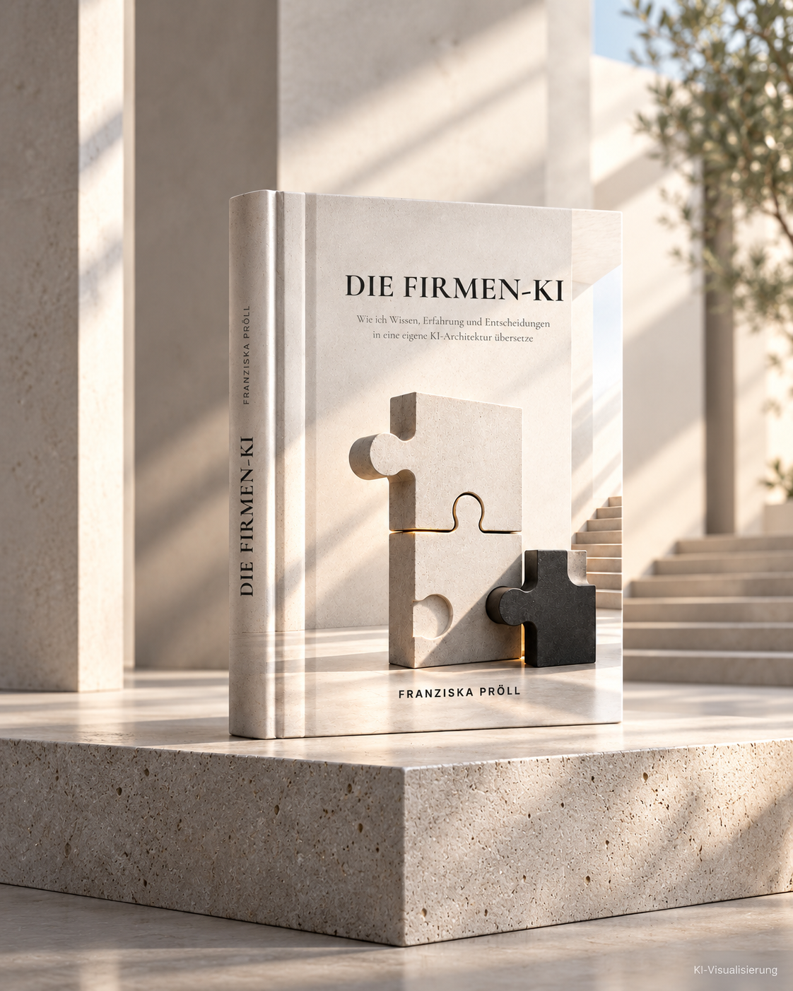 DIE FIRMEN-KI von Franziska Pröll vor moderner architektonischer Kulisse
