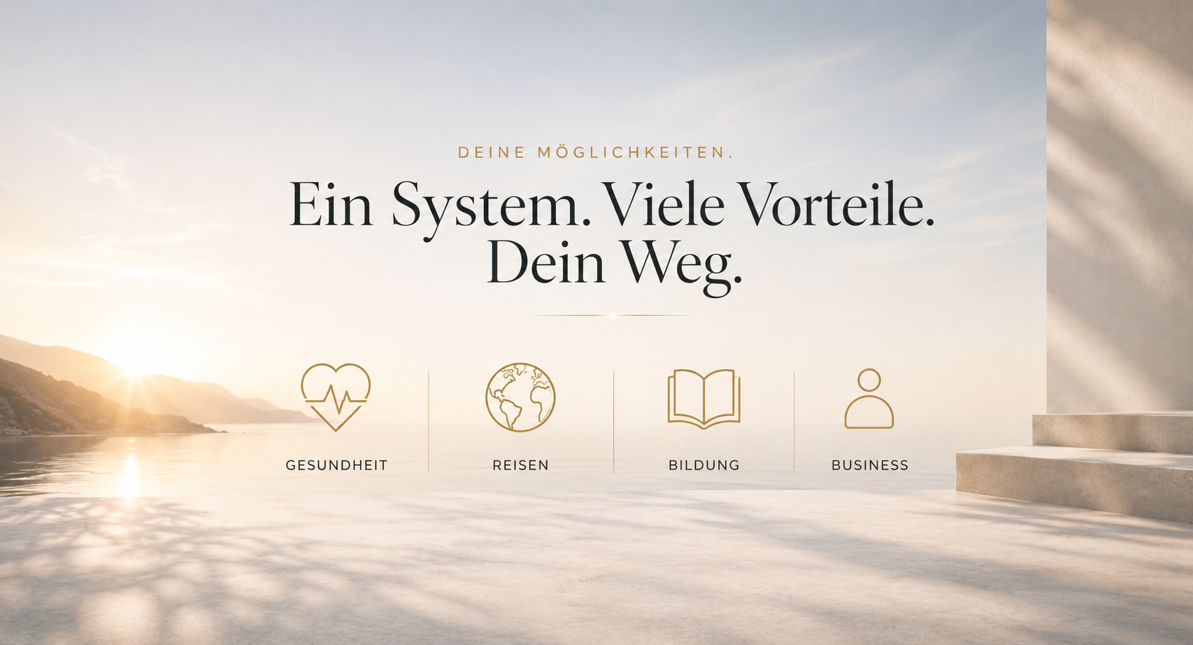 JIFU Lifestyle Überblick mit Gesundheit, Reisen, Bildung und Business